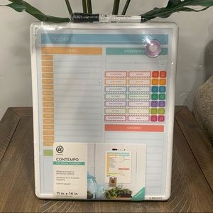 NWT U brands 11" x 14" Chore & Activity Dry Erase Planner w/Marker & Magnets New